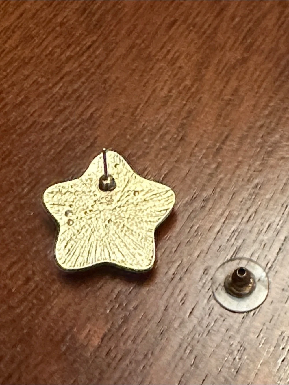 Fashion Jewelry Gold-Trim Pink Floral Star Earrings